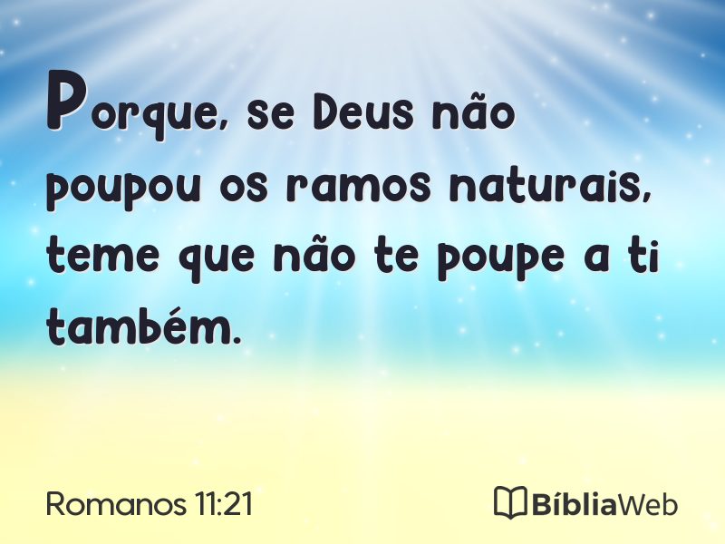 Romanos 11:21 em imagem para compartilhar