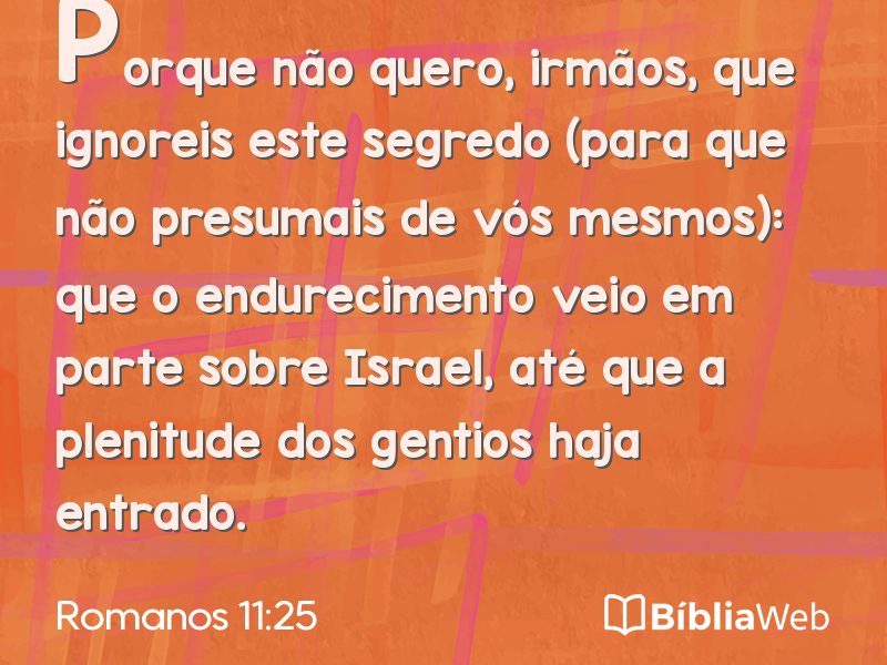 Romanos 11:25 em imagem para compartilhar