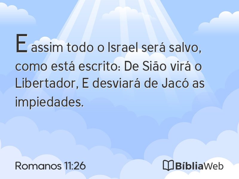 Romanos 11:26 em imagem para compartilhar