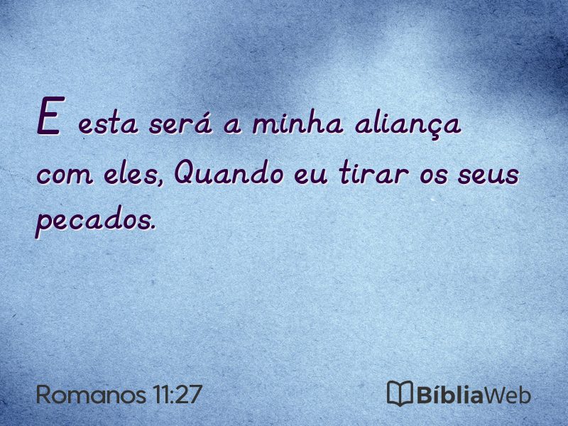 Romanos 11:27 em imagem para compartilhar