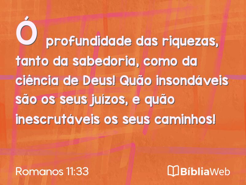 Romanos 11:33 em imagem para compartilhar