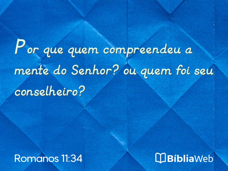 Romanos 11:34 em imagem para compartilhar