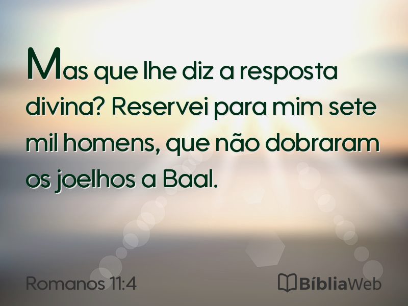 Romanos 11:4 em imagem para compartilhar
