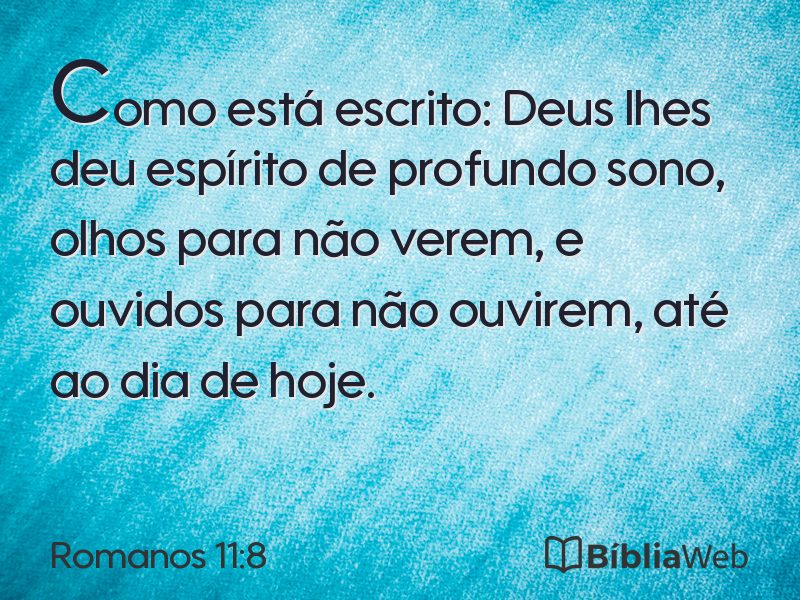 Romanos 11:8 em imagem para compartilhar