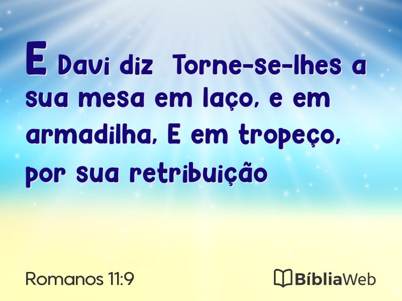 Romanos 11:9 em imagem para compartilhar