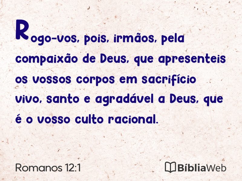 Romanos 12:1 em imagem para compartilhar