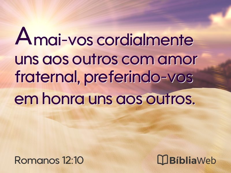 Romanos 12:10 em imagem para compartilhar
