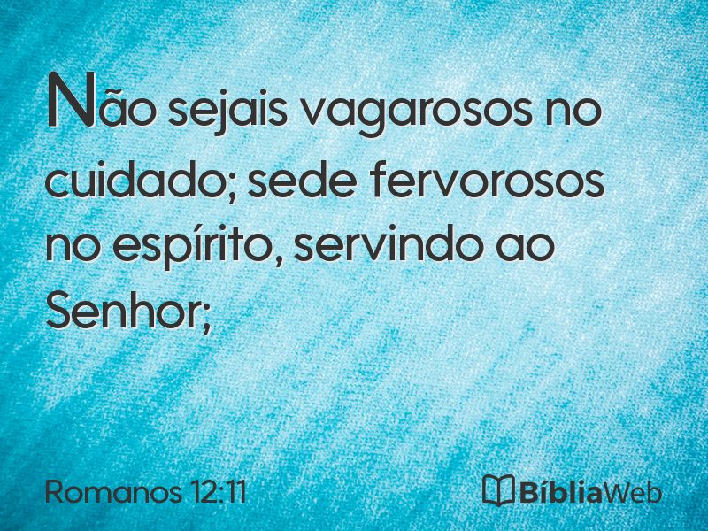 Romanos 12:11 em imagem para compartilhar