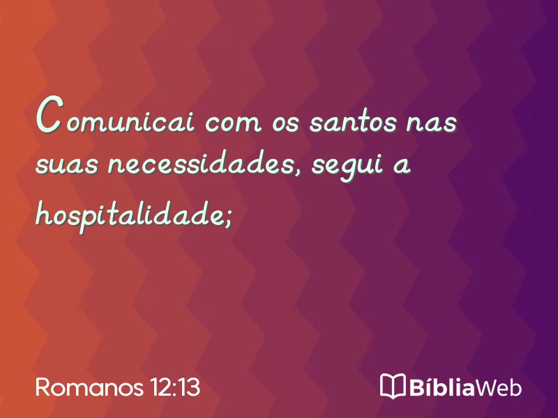 Romanos 12:13 em imagem para compartilhar