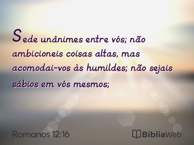 Romanos 12:16 em imagem para compartilhar