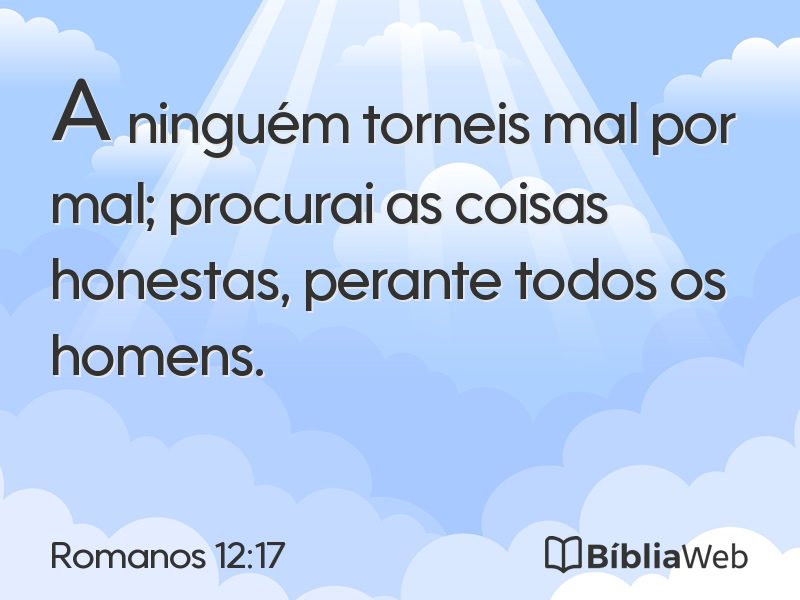 Romanos 12:17 em imagem para compartilhar