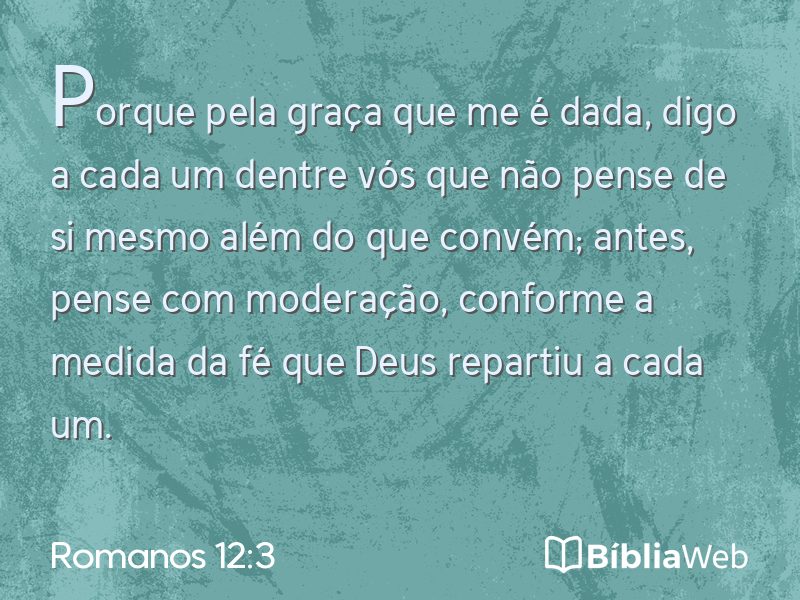 Romanos 12:3 em imagem para compartilhar