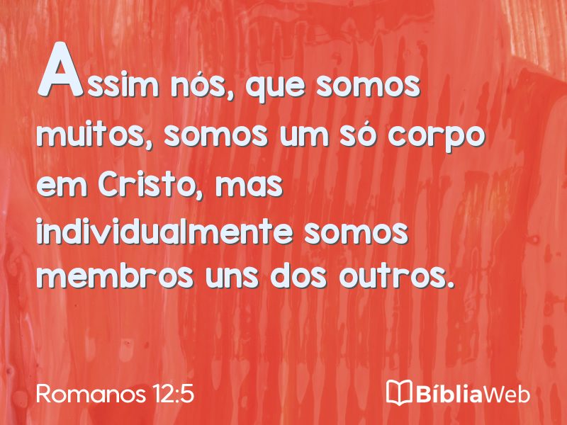 Romanos 12:5 em imagem para compartilhar