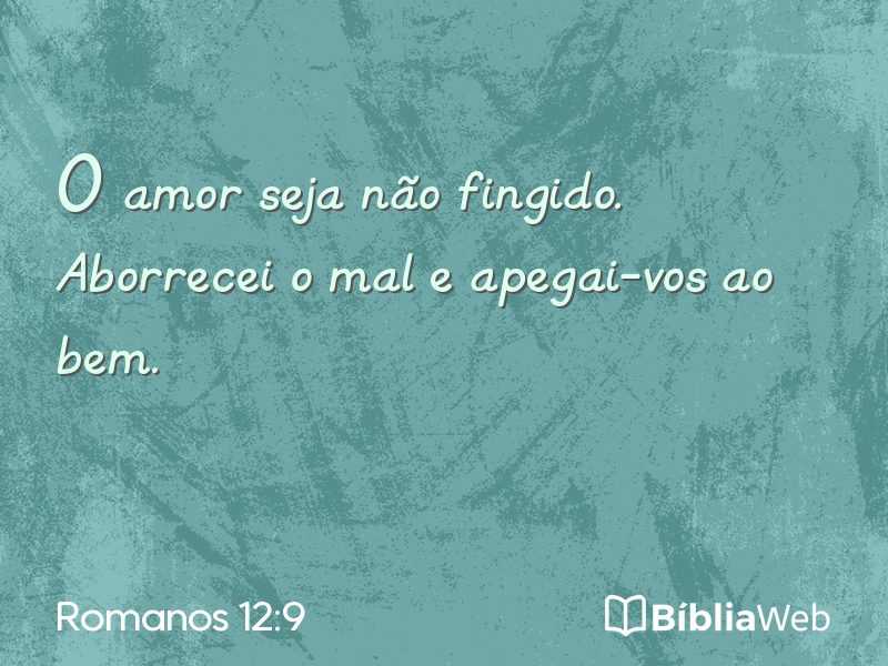 Romanos 12:9 em imagem para compartilhar