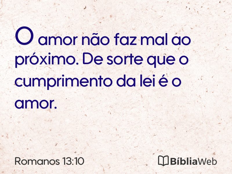Romanos 13:10 em imagem para compartilhar