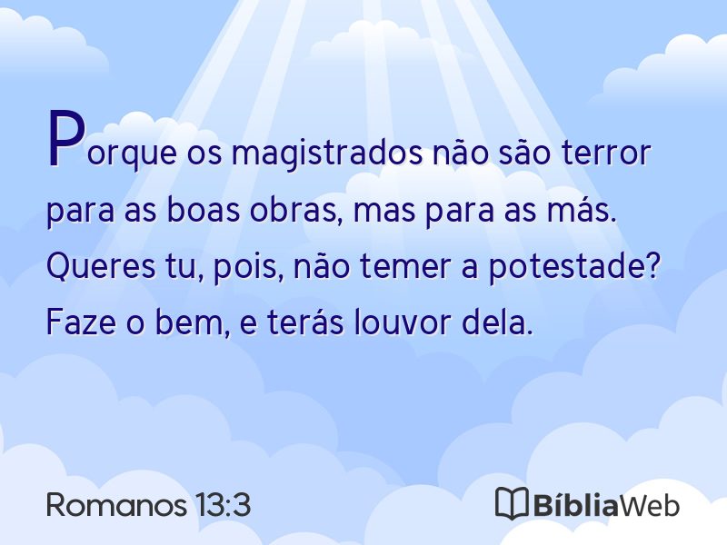 Romanos 13:3 em imagem para compartilhar