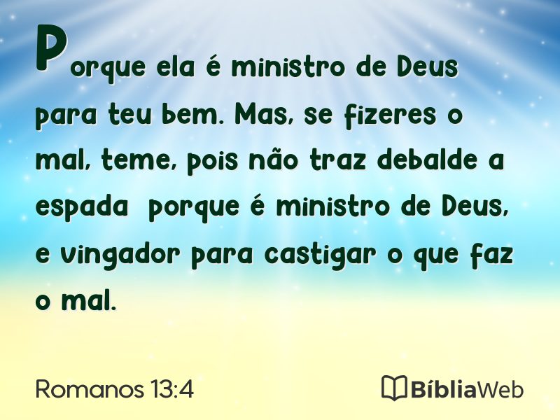 Romanos 13:4 em imagem para compartilhar