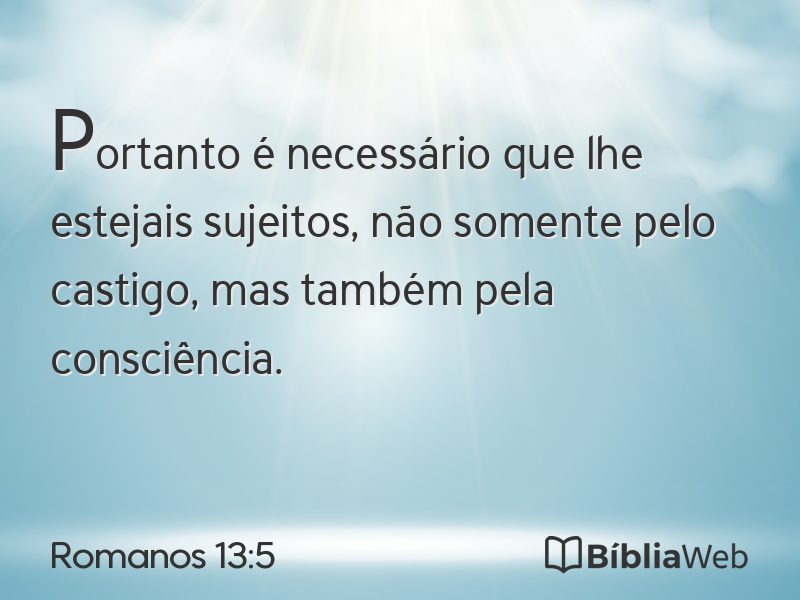 Romanos 13:5 em imagem para compartilhar