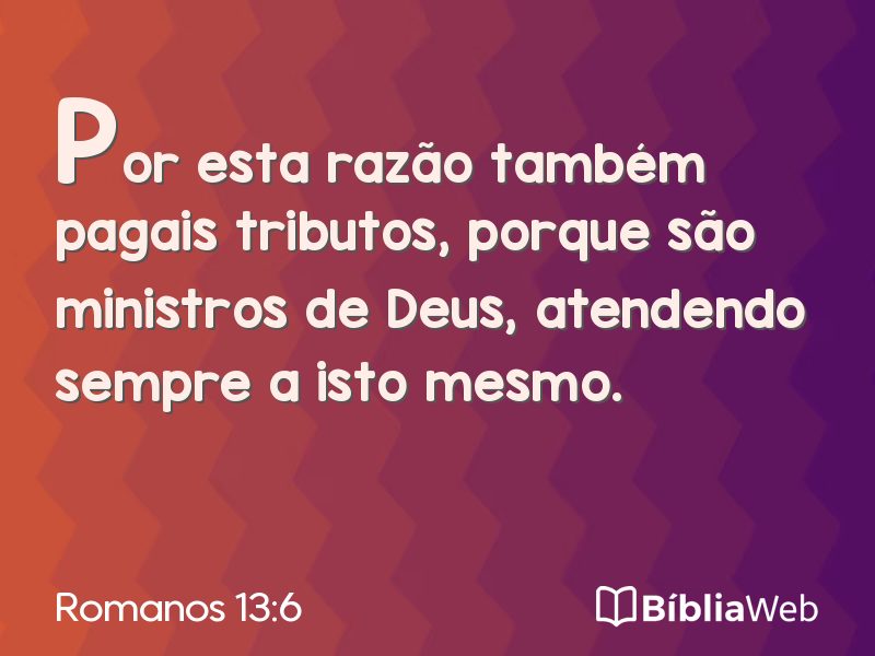 Romanos 13:6 em imagem para compartilhar