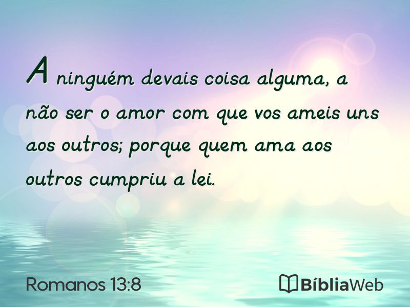 Romanos 13:8 em imagem para compartilhar
