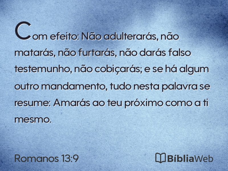 Romanos 13:9 em imagem para compartilhar