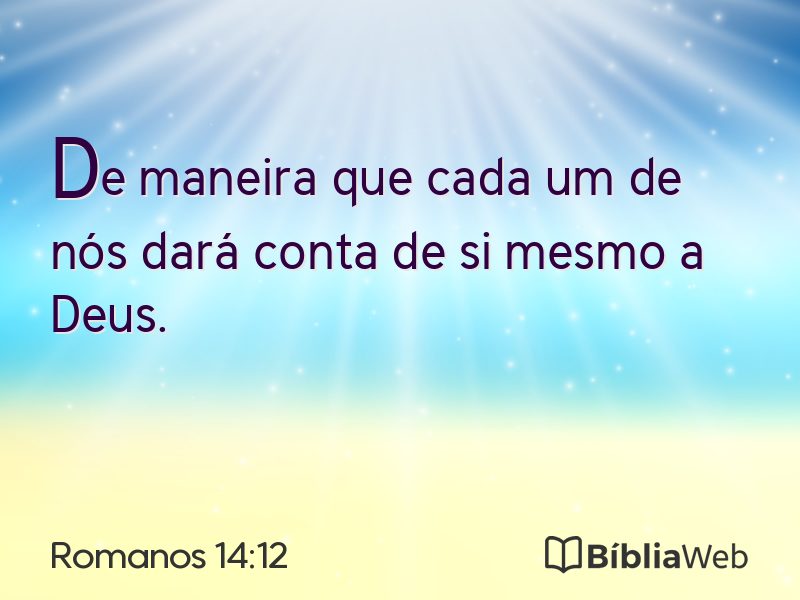 Romanos 14:12 em imagem para compartilhar