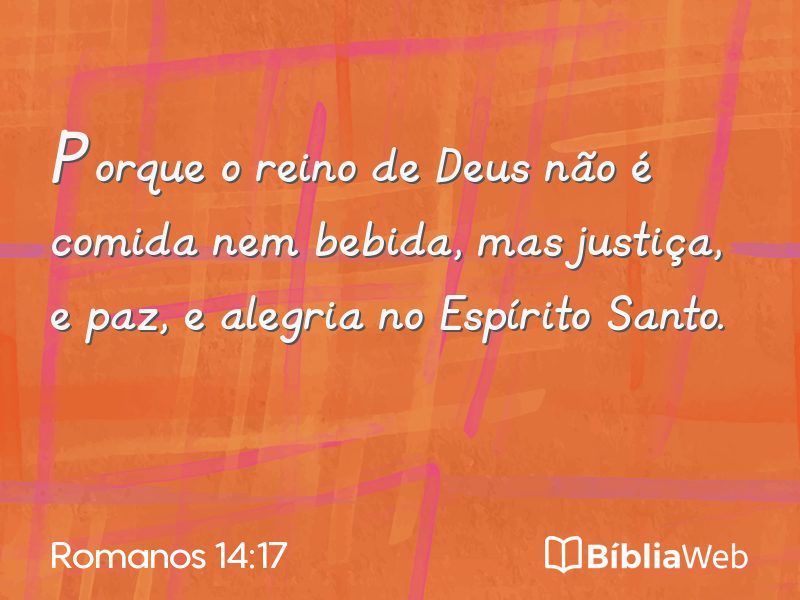 Romanos 14:17 em imagem para compartilhar