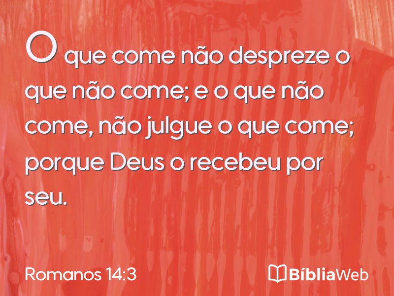 Romanos 14:3 em imagem para compartilhar