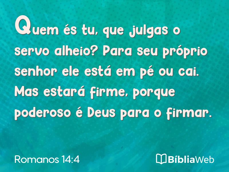 Romanos 14:4 em imagem para compartilhar