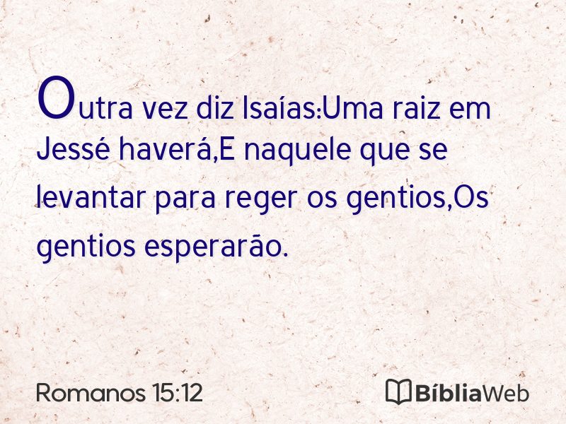 Romanos 15:12 em imagem para compartilhar