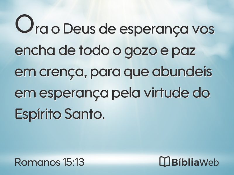 Romanos 15:13 em imagem para compartilhar