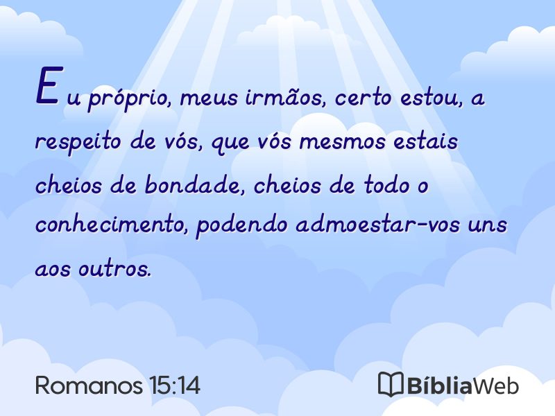Romanos 15:14 em imagem para compartilhar