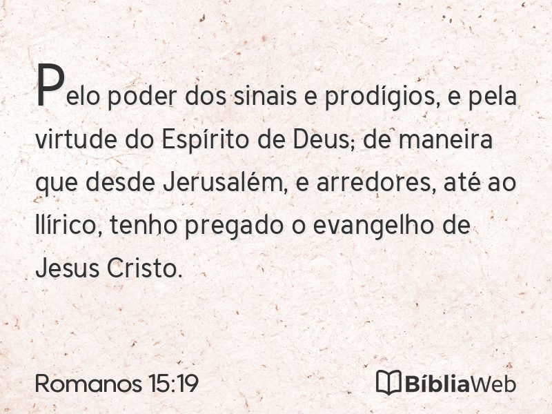 Romanos 15:19 em imagem para compartilhar