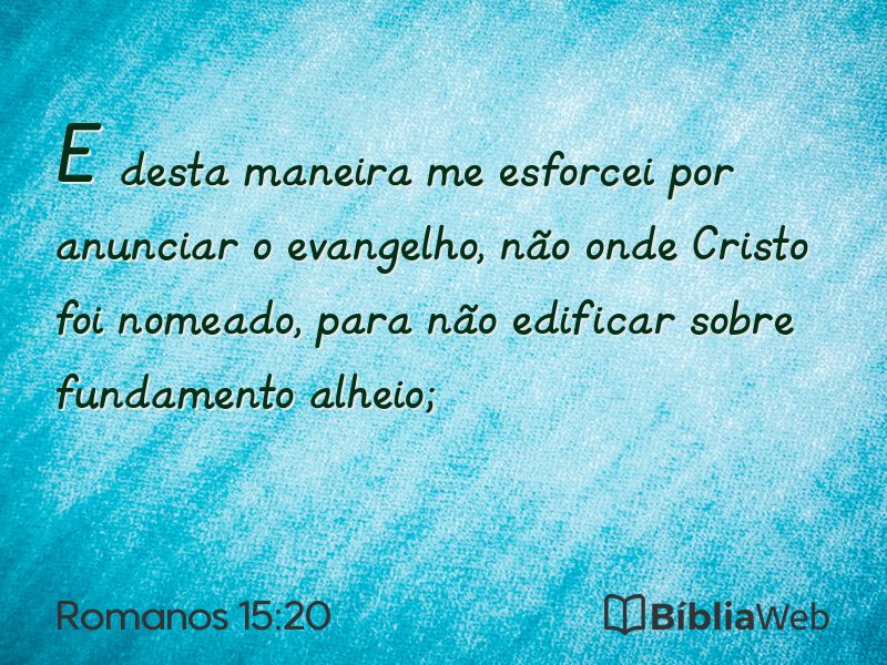 Romanos 15:20 em imagem para compartilhar