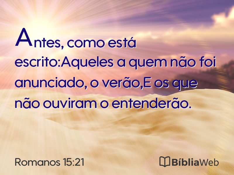 Romanos 15:21 em imagem para compartilhar