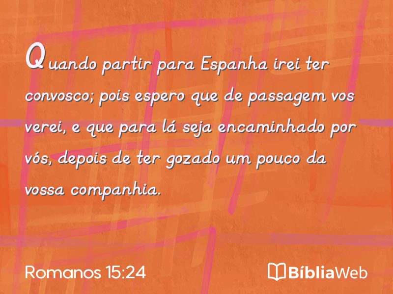 Romanos 15:24 em imagem para compartilhar