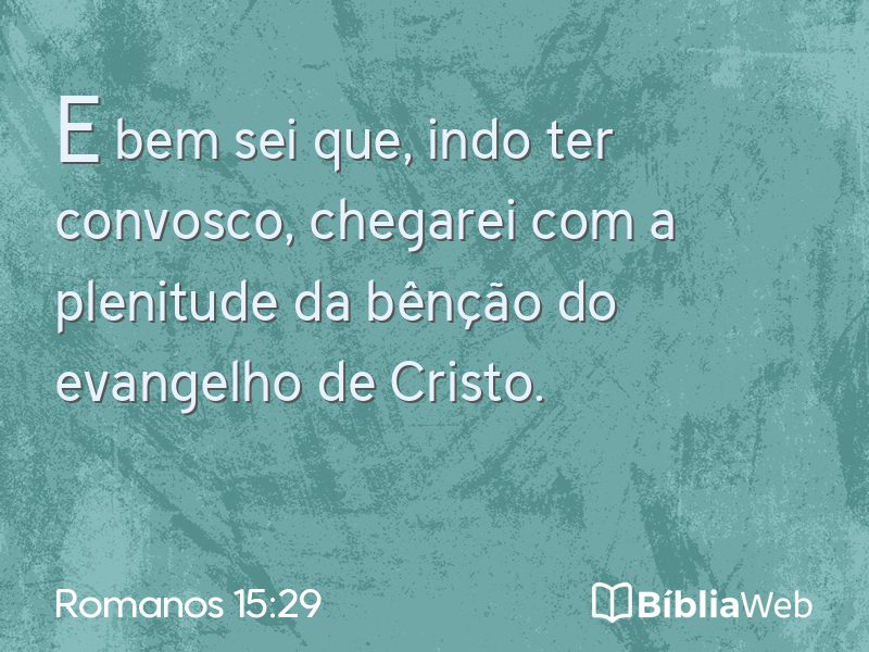 Romanos 15:29 em imagem para compartilhar