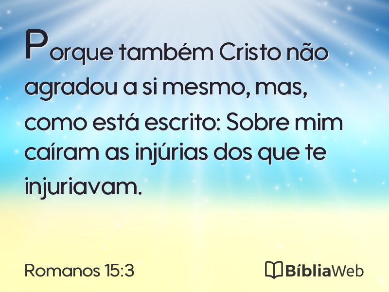 Romanos 15:3 em imagem para compartilhar