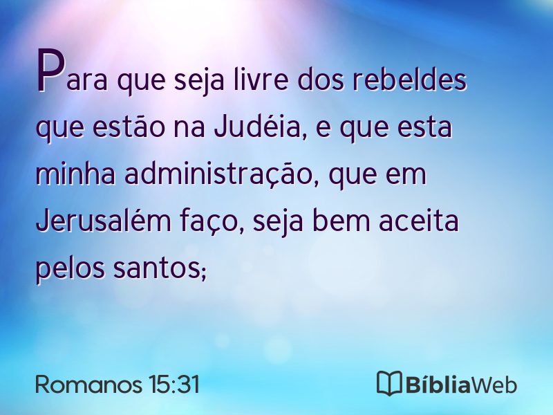 Romanos 15:31 em imagem para compartilhar
