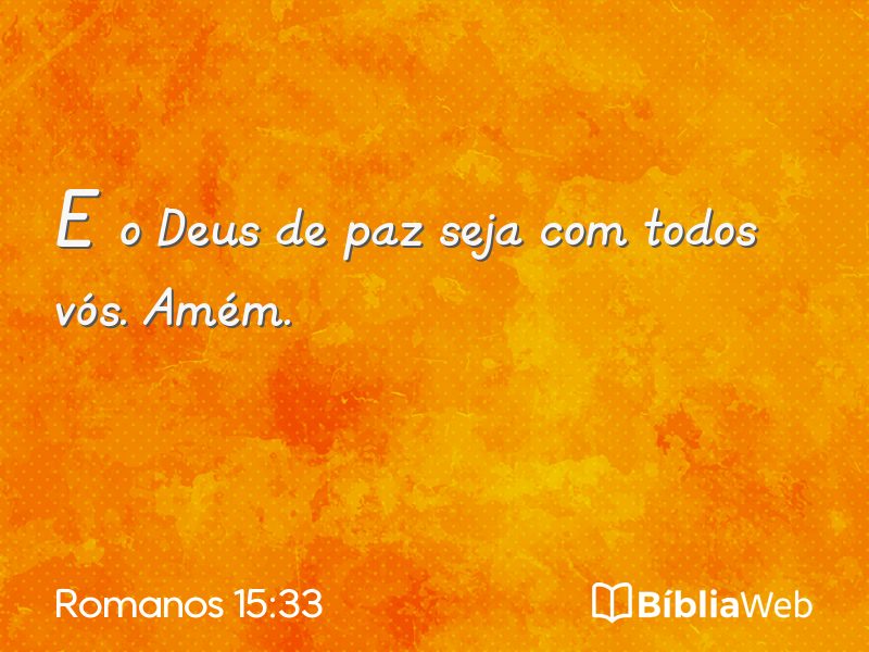Romanos 15:33 em imagem para compartilhar