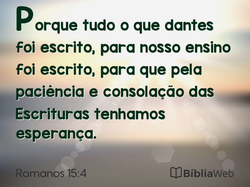 Romanos 15:4 em imagem para compartilhar
