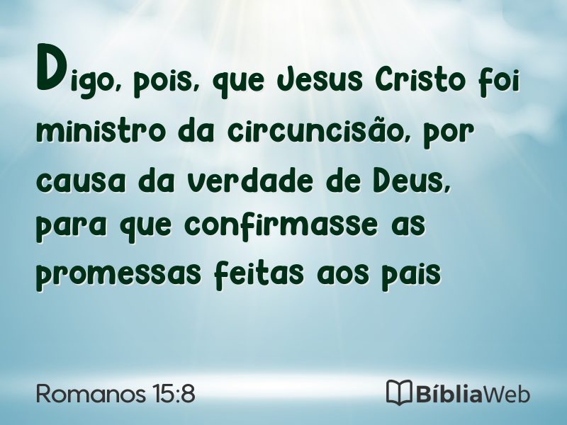 Romanos 15:8 em imagem para compartilhar