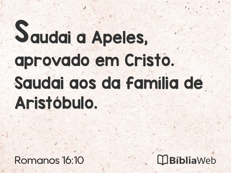 Romanos 16:10 em imagem para compartilhar