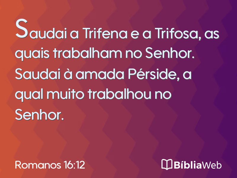Romanos 16:12 em imagem para compartilhar