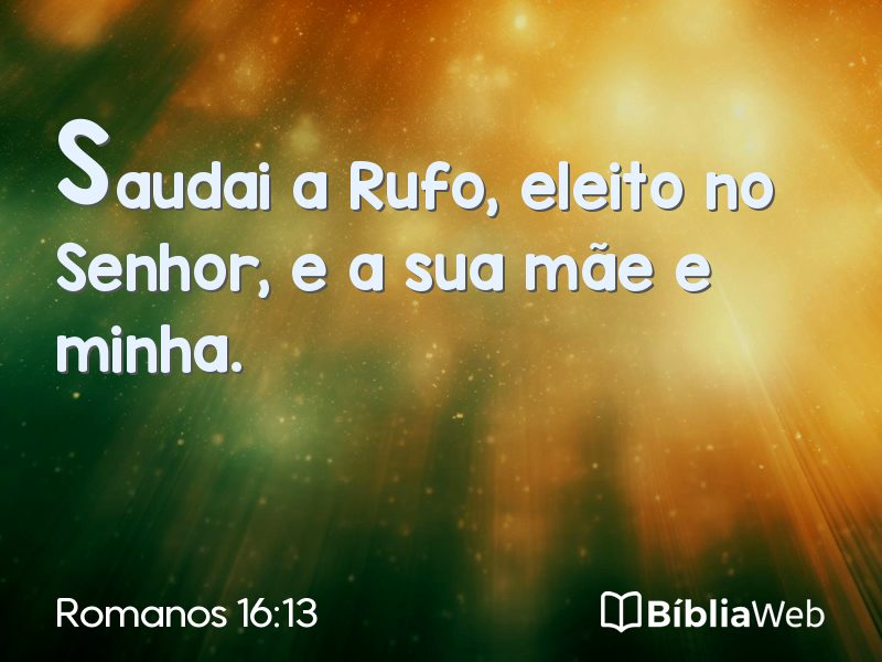 Romanos 16:13 em imagem para compartilhar