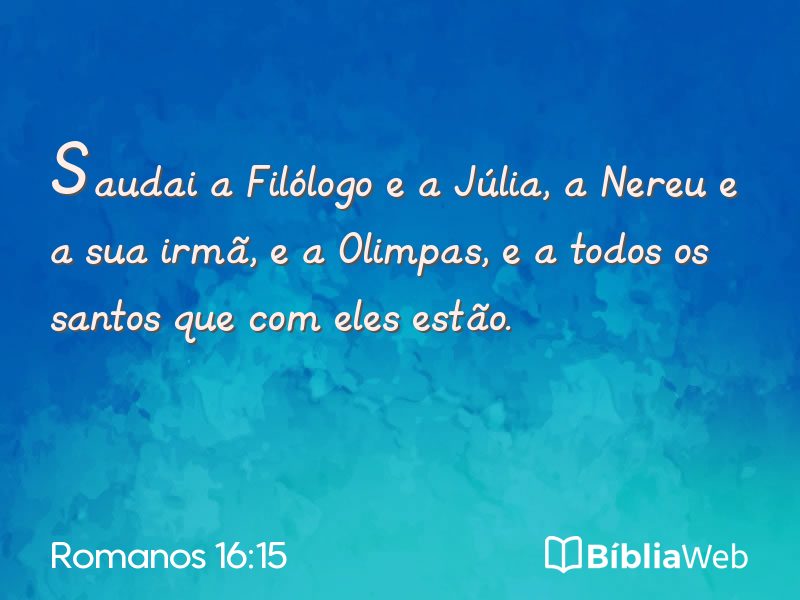Romanos 16:15 em imagem para compartilhar