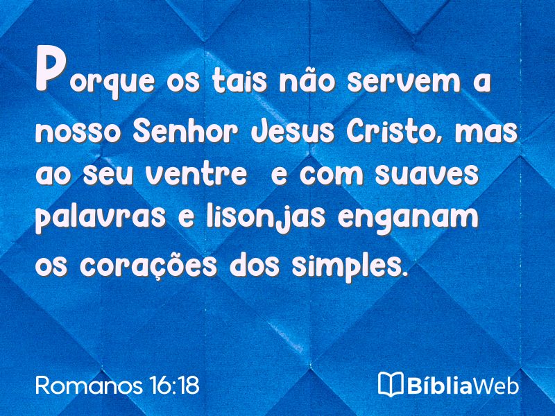 Romanos 16:18 em imagem para compartilhar