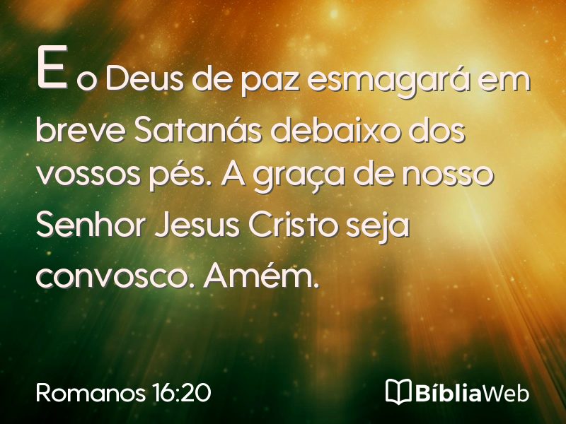 Romanos 16:20 em imagem para compartilhar