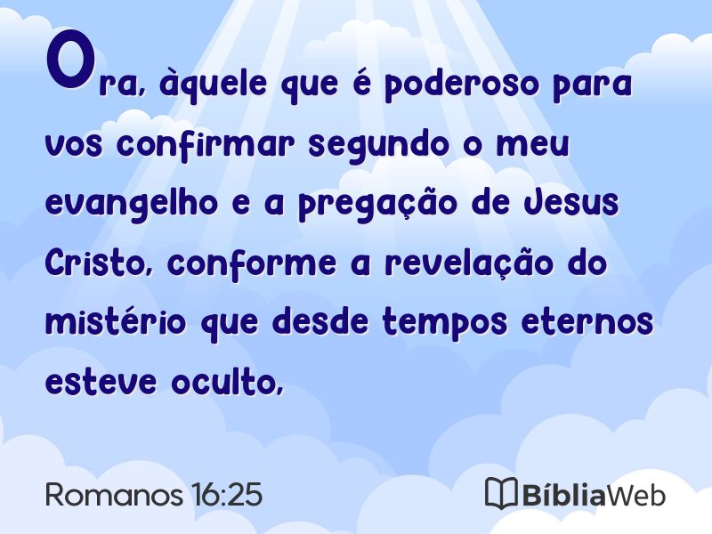 Romanos 16:25 em imagem para compartilhar