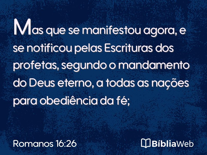 Romanos 16:26 em imagem para compartilhar